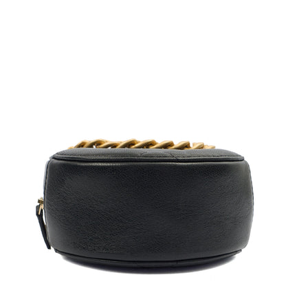 Chanel Cross Body Chain Around - Clutch in Black, Lambskin Leather — Top View