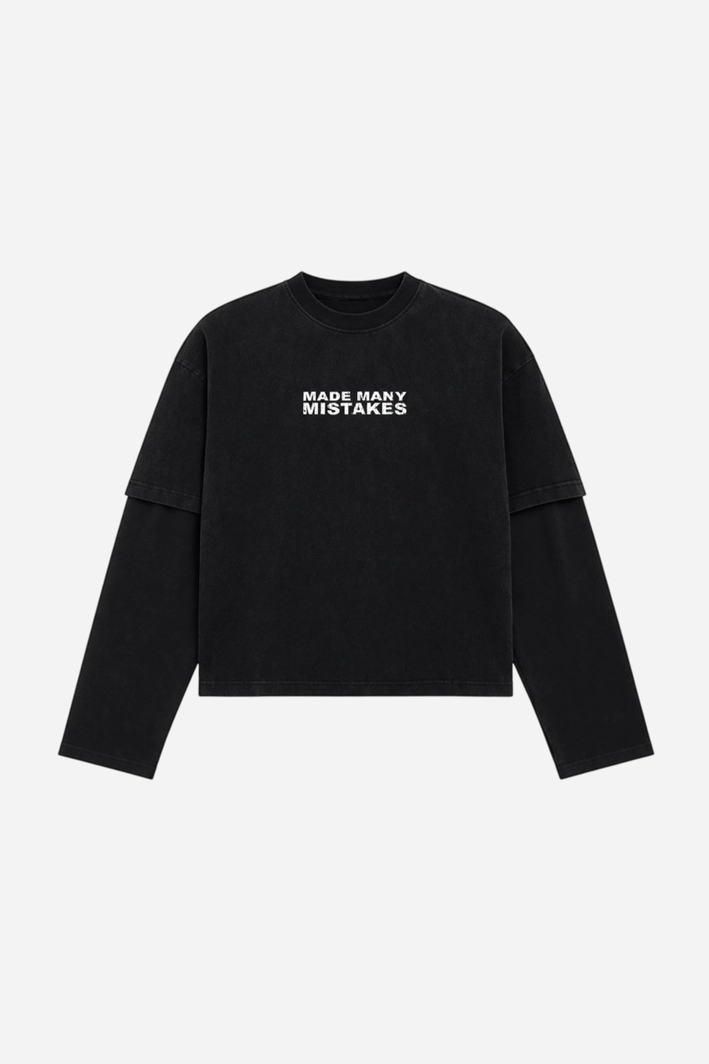 Benir Clothing Made Many Mistakes T-Shirt - Black — XS — Front View