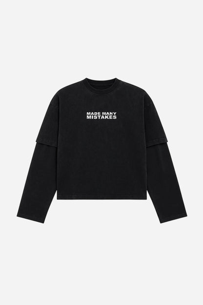 Benir Clothing Made Many Mistakes T-Shirt - Black — XS — Front View