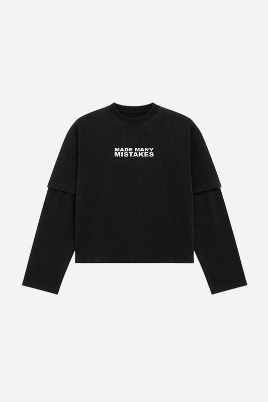 Benir Clothing Made Many Mistakes T-Shirt - Black — XS — Front View