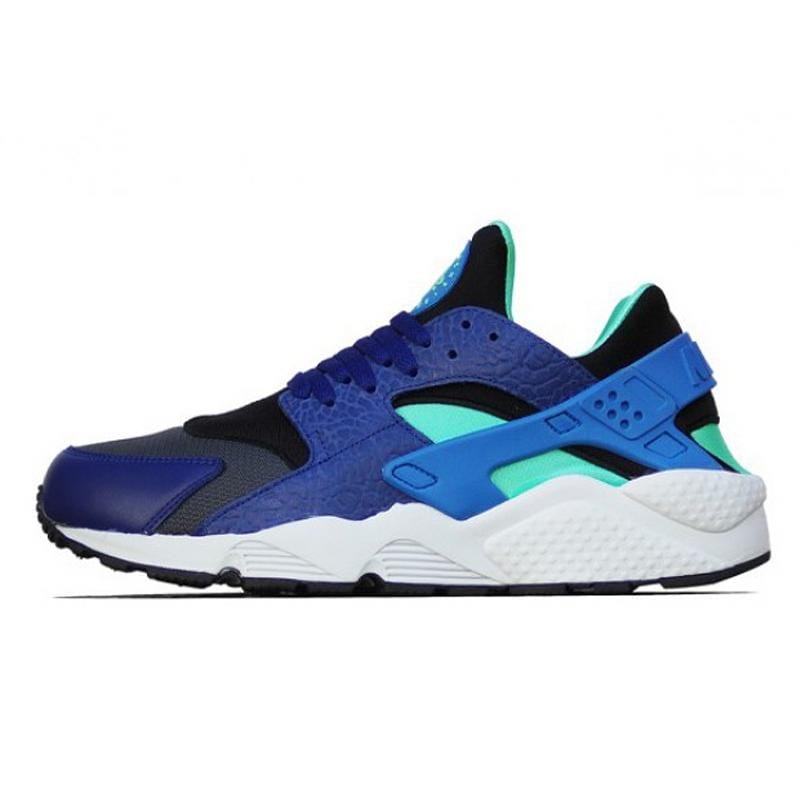 Nike Air Huarache Navy-Royal-Green — UK 3 | EU 35.5 | US 3.5 — Front View