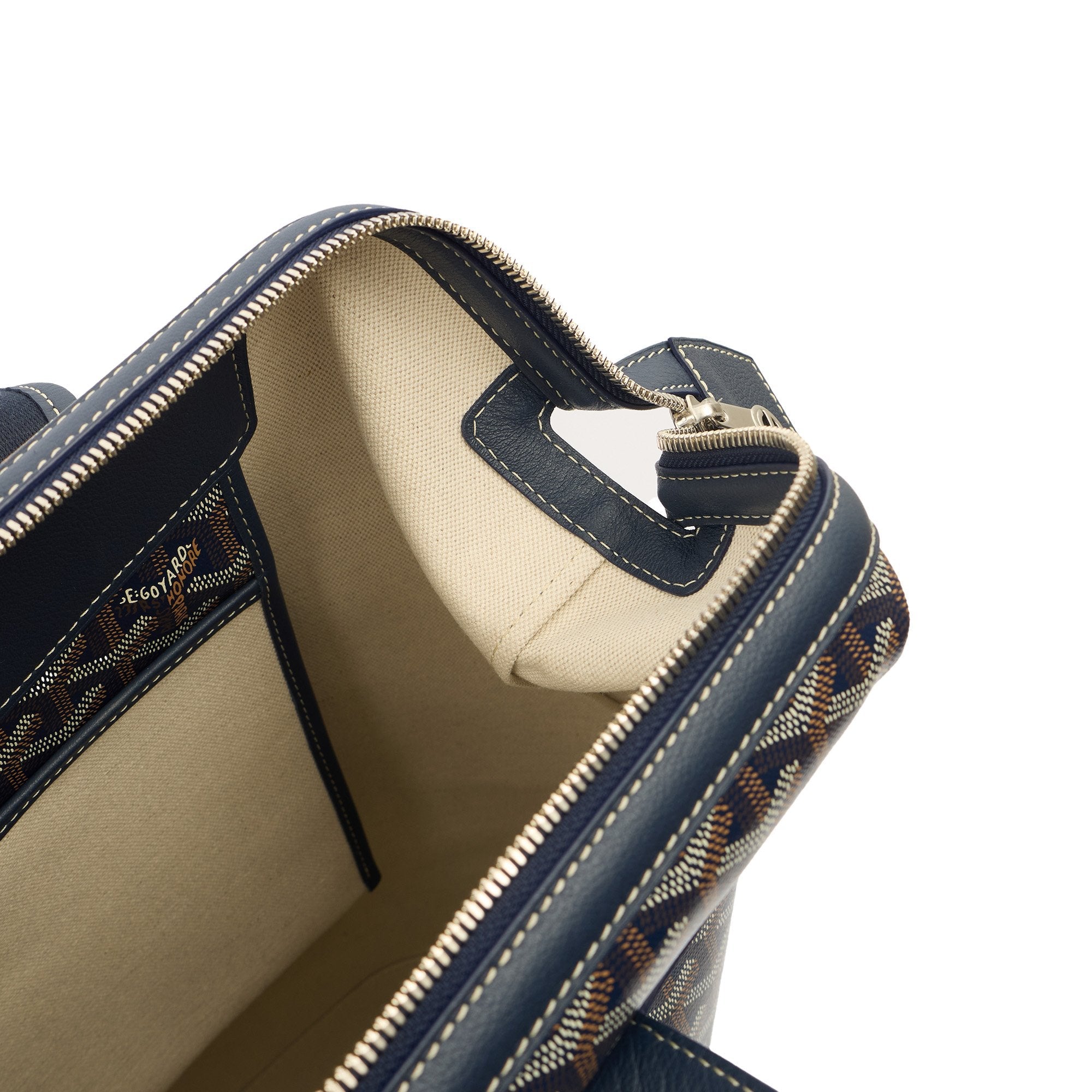 Goyard Backpack Cisalpine Backpack in Blue, Leather — Lifestyle View