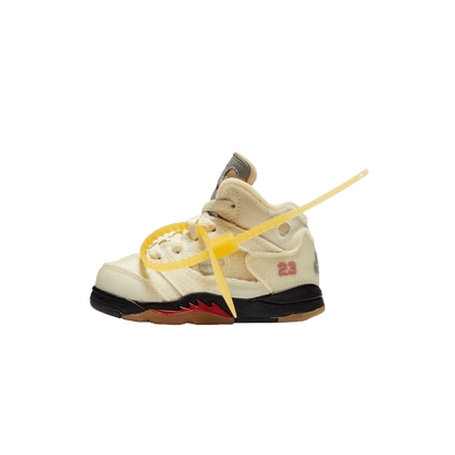 Off-White x Air Jordan 5 Retro SP TD 'Sail' — UK 0C | EU 15 | US 0C — Front View