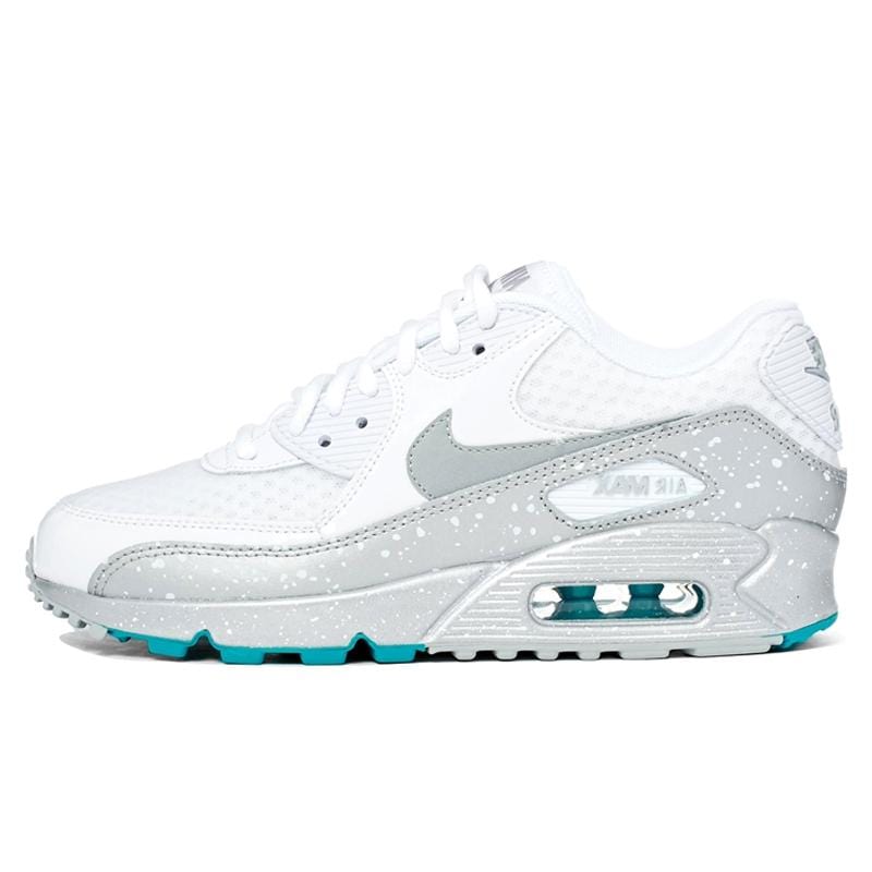 Nike Air Max 90 White-Silver — UK 3 | EU 35.5 | US 3.5 — Front View