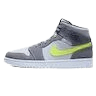Air Jordan 1 Mid 'Gun Smoke Volt' — UK 3 | EU 35.5 | US 3.5 — Front View