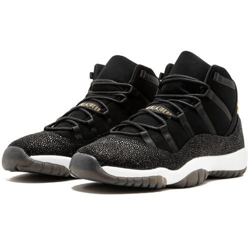 Air Jordan 11 HC Heiress GG Black-Metallic Gold — UK 3 | EU 35.5 | US 3.5 — Side View