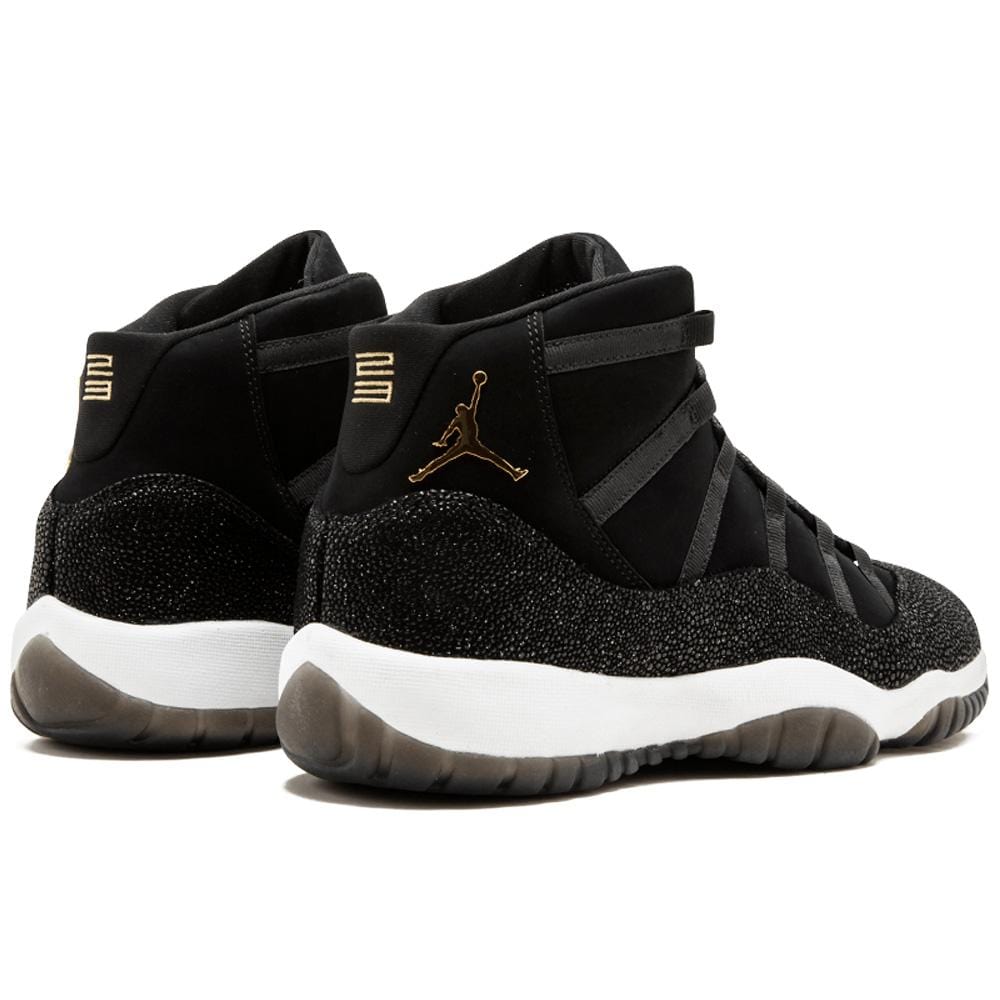 Air Jordan 11 HC Heiress GG Black-Metallic Gold — UK 3 | EU 35.5 | US 3.5 — Back View
