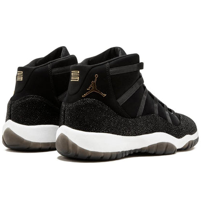 Air Jordan 11 HC Heiress GG Black-Metallic Gold — UK 3 | EU 35.5 | US 3.5 — Back View