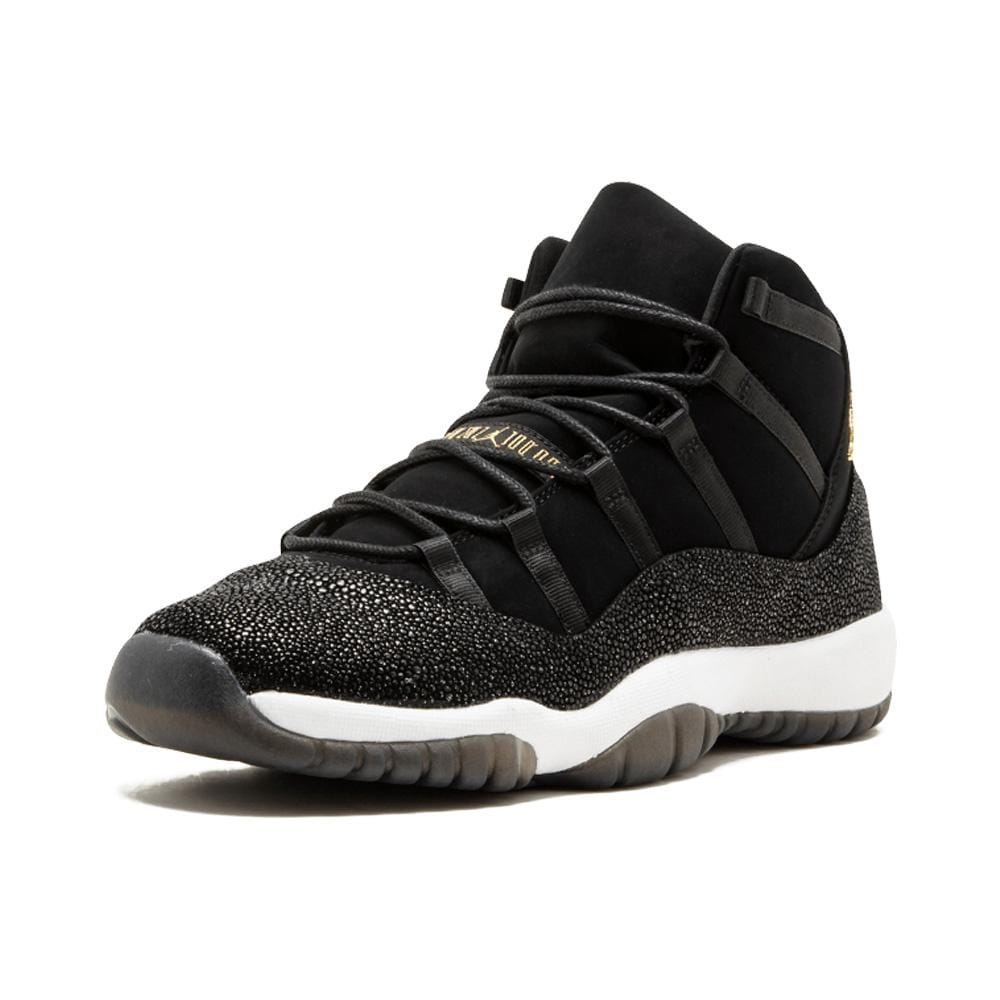 Air Jordan 11 HC Heiress GG Black-Metallic Gold — UK 3 | EU 35.5 | US 3.5 — Top View