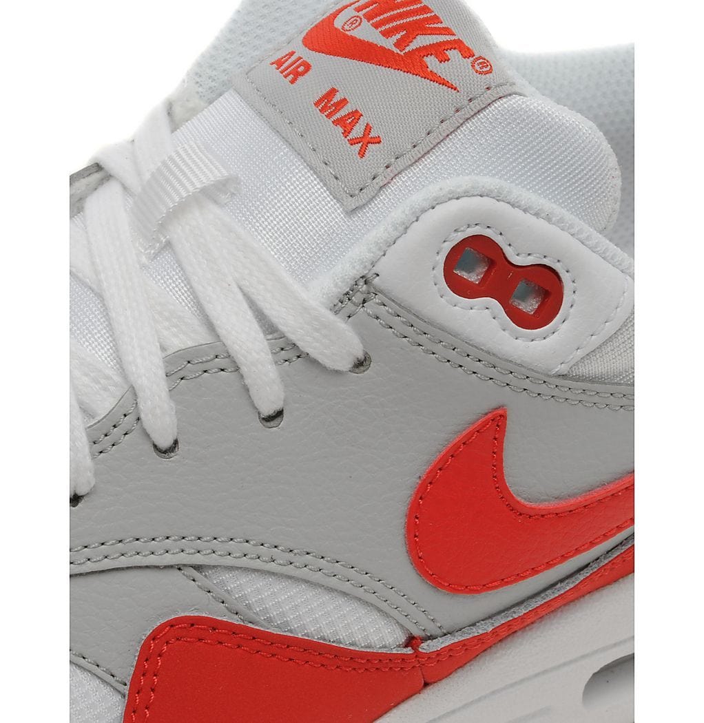 NikeAir Max 1 Junior White-Pimento-Black — UK 3 | EU 35.5 | US 3.5 — Back View