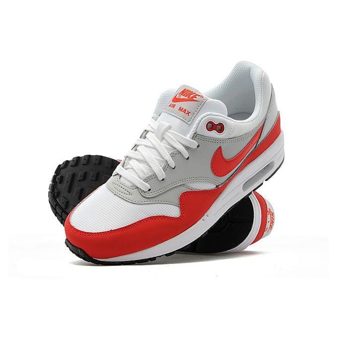 NikeAir Max 1 Junior White-Pimento-Black — UK 3 | EU 35.5 | US 3.5 — Side View