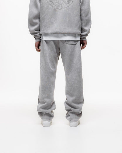 Magiri Embroidered Acid Wash Joggers 'Washed Oatmeal' — Washed Oatmeal — Size S — Detail View