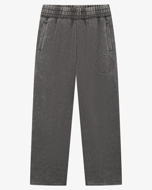 Magiri Embroidered Acid Wash Joggers 'Washed Grey' — Washed Grey — Size S — Front View