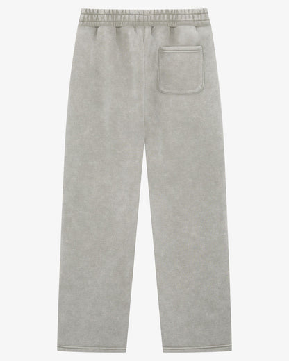 Magiri Embroidered Acid Wash Joggers 'Washed Oatmeal' — Washed Oatmeal — Size S — Side View