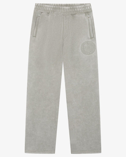 Magiri Embroidered Acid Wash Joggers 'Washed Oatmeal' — Washed Oatmeal — Size S — Front View