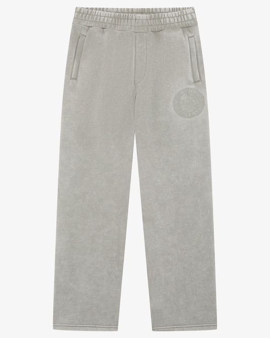 Magiri Embroidered Acid Wash Joggers 'Washed Oatmeal' — Washed Oatmeal — Size S — Front View