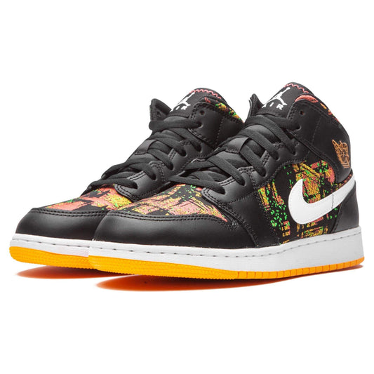 Air Jordan 1 Mid GS 'Black Laser Orange' — UK 13.5 | EU 32 | US 1Y — Side View