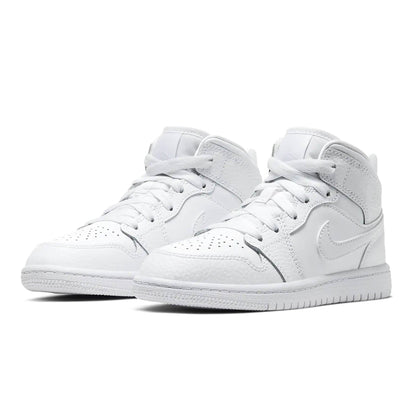 Air Jordan 1 Mid PS Triple White — UK 0C | EU 15 | US 0C — Side View