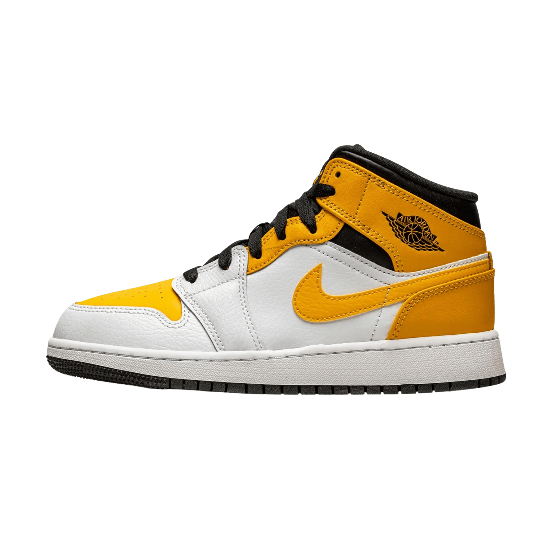 Air Jordan 1 Mid GS 'University Gold' — UK 13.5 | EU 32 | US 1Y — Front View