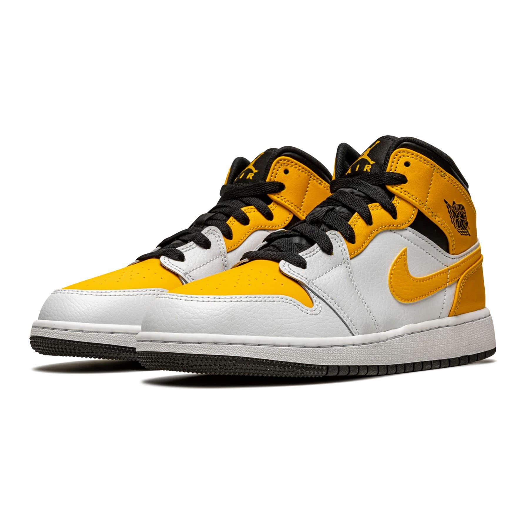 Air Jordan 1 Mid GS 'University Gold' — UK 13.5 | EU 32 | US 1Y — Side View