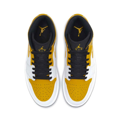 Air Jordan 1 Mid GS 'University Gold' — UK 13.5 | EU 32 | US 1Y — Top View