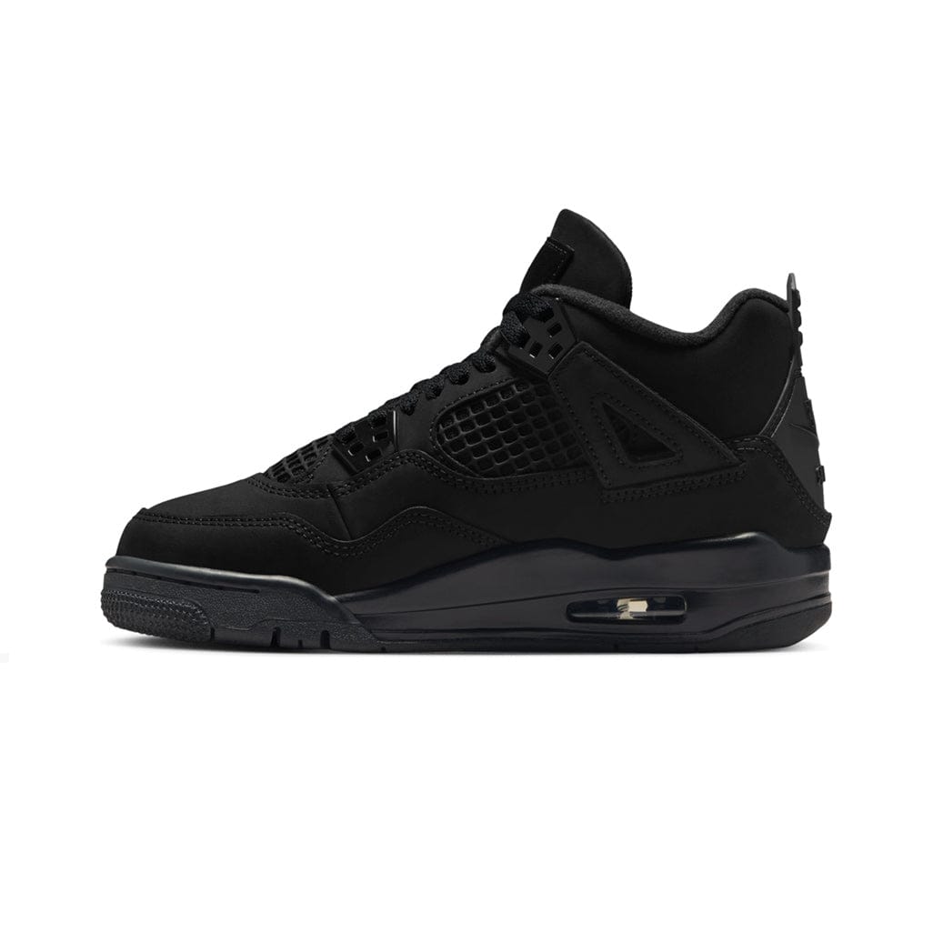 Jordan 4 Retro Black Cat 2025 GS — 3 UK — Side View