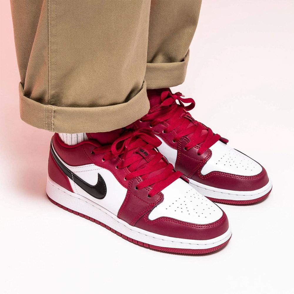 Air Jordan 1 Low GS 'Noble Red' — UK 13.5 | EU 32 | US 1Y — Lifestyle View