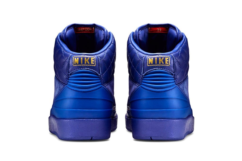 Just Don x Air Jordan 2 Retro — UK 3 | EU 35.5 | US 3.5 — Back View