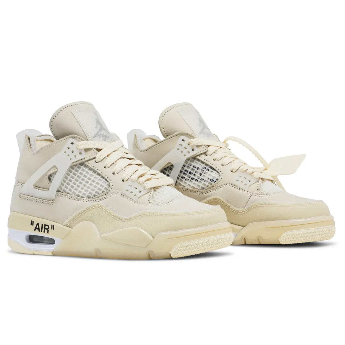 Off-White x Air Jordan 4 SP 'Sail' W — 6 UK — Side View