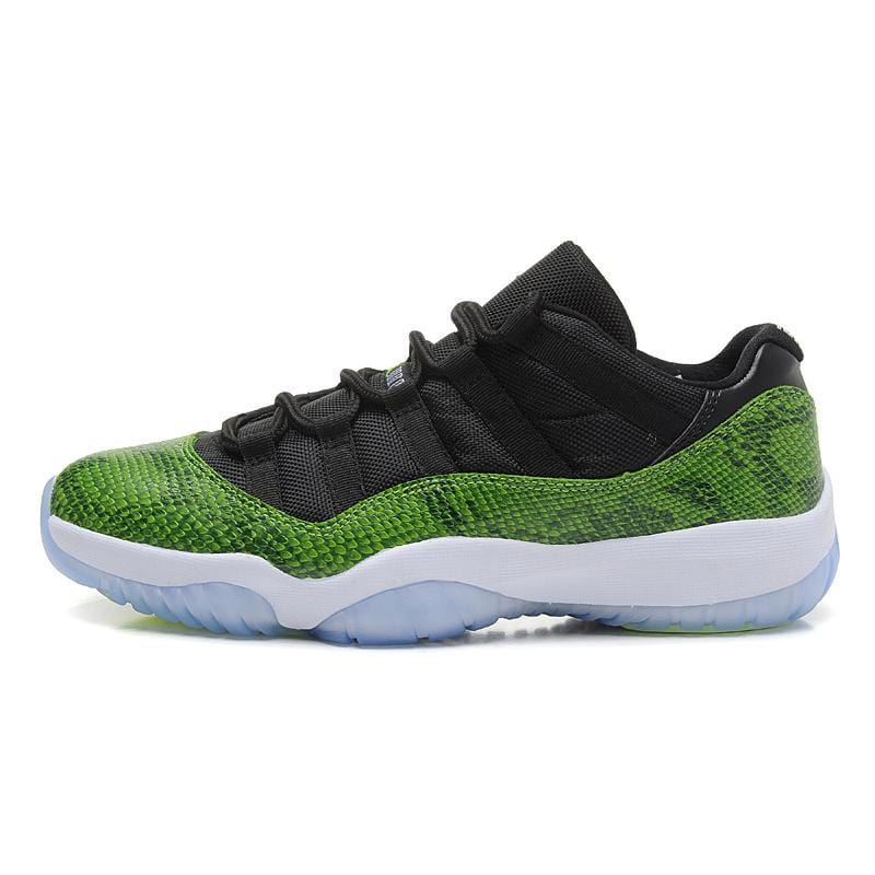 Air Jordan 11 Low Green Snakeskin — UK 3 | EU 35.5 | US 3.5 — Front View