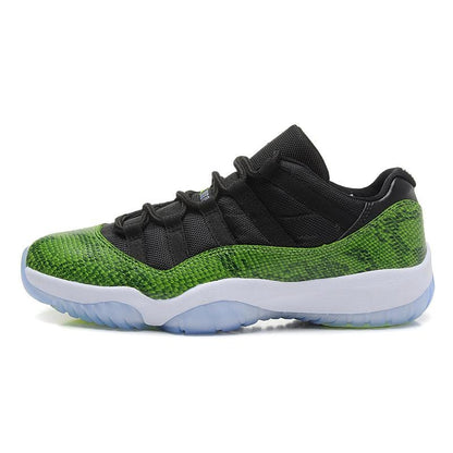 Air Jordan 11 Low Green Snakeskin — UK 3 | EU 35.5 | US 3.5 — Front View