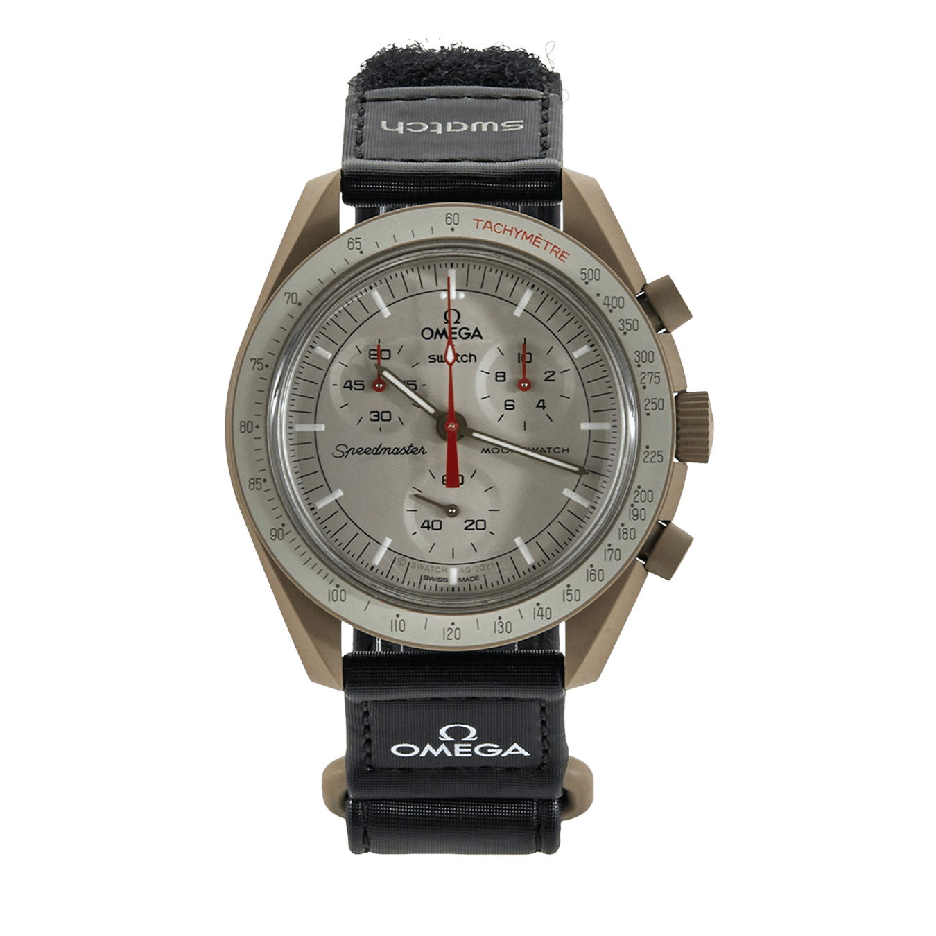 Swatch x Omega Bioceramic Moonswatch Mission to Jupiter Brown — One Size — Front View