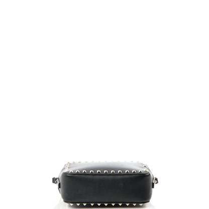 Valentino Cross Body Rockstud Crossbody Bag - Small in Black, Calfskin — Detail View