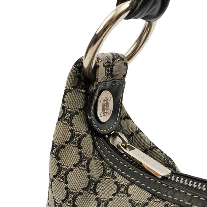 Celine Shoulder Bag Vintage Shoulder Bag in Navy, Canvas — Alternate View 21