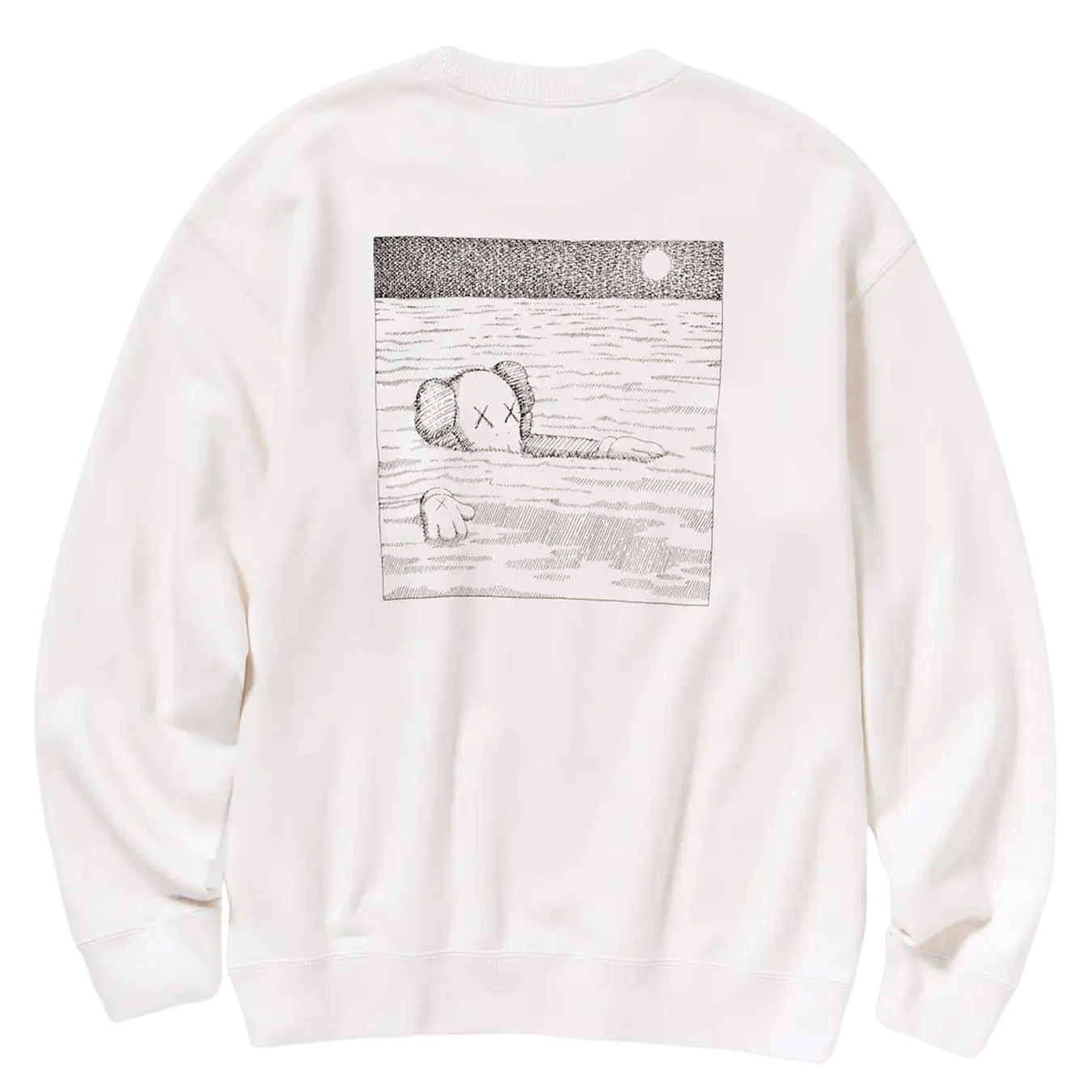 KAWS x UNIQLO UT Graphic Sweatshirt 'White' — XXS — Side View