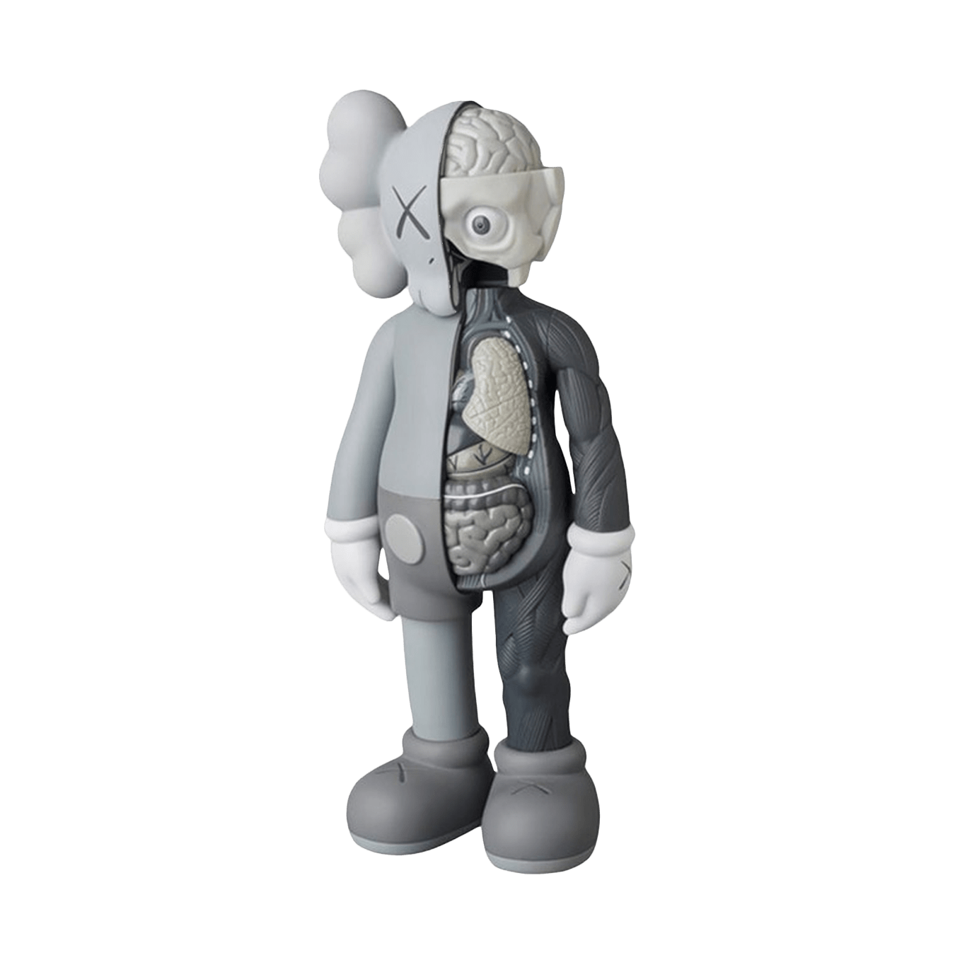 KAWS Companion Flayed Open Edition Vinyl Figure 'Grey' — Front View