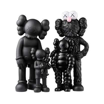 KAWS FAMILY Figures 'Black' — Front View