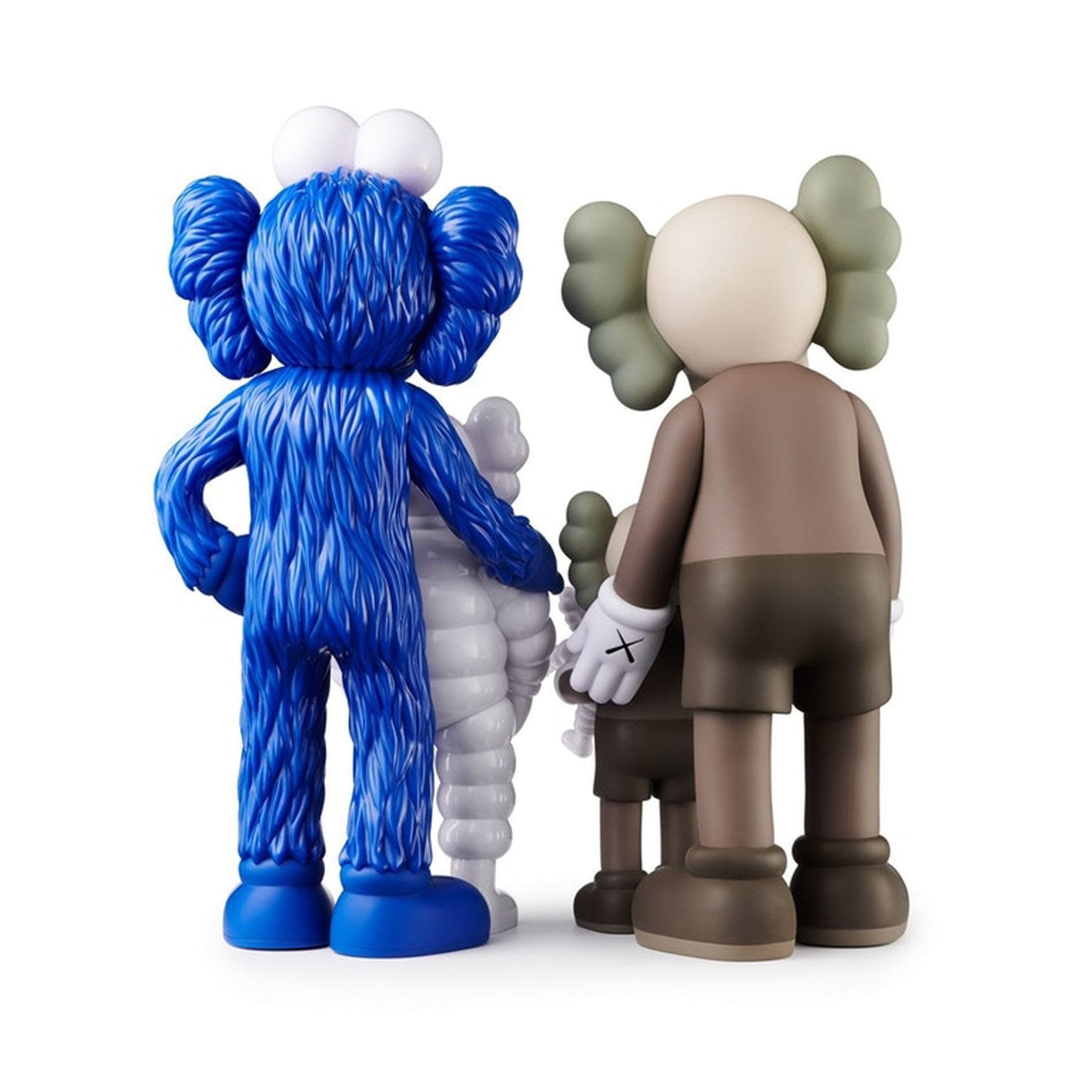 KAWS FAMILY Figures 'Brown/Blue/White' — Top View