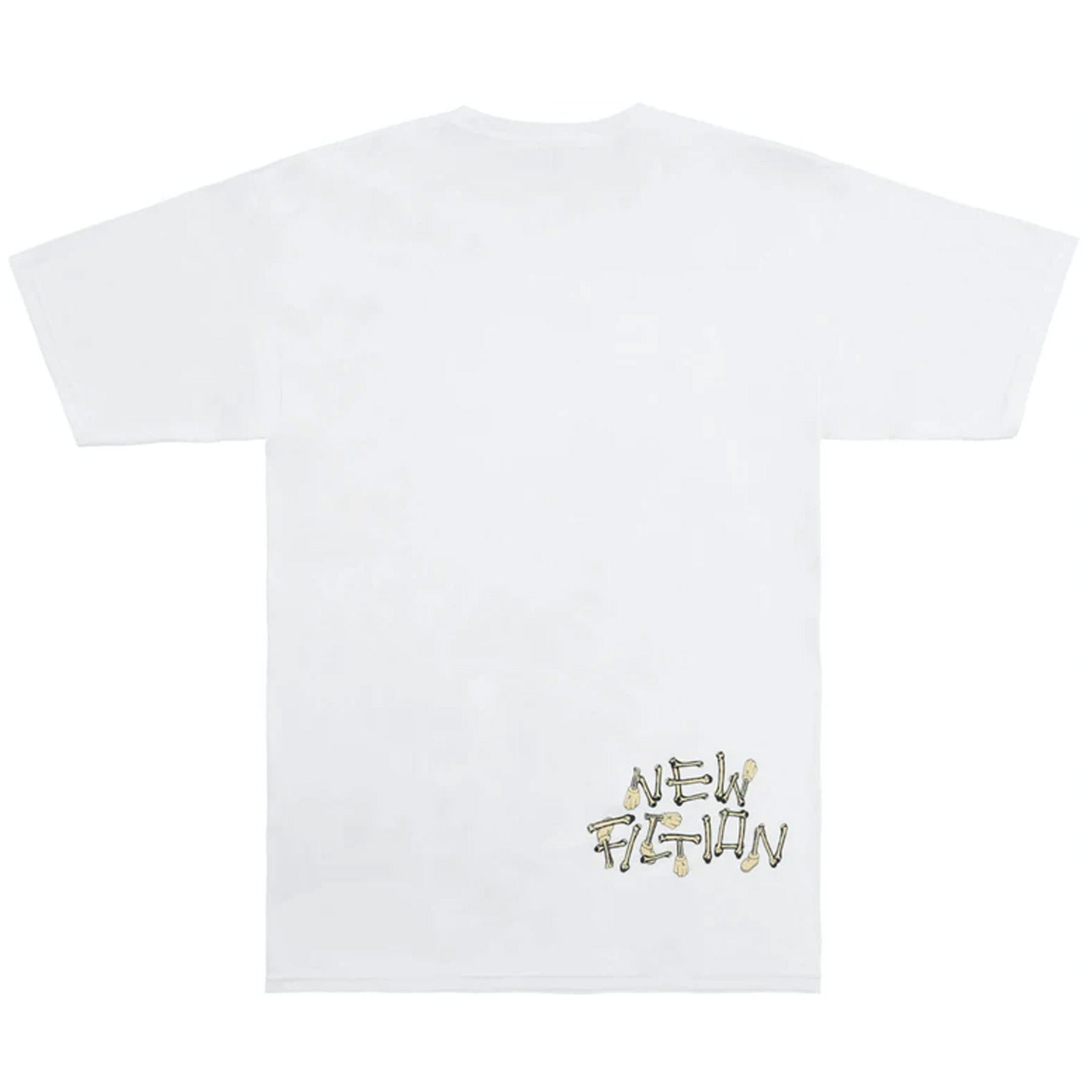 KAWS Skeleton New Fiction Bone T-Shirt 'White' — XXS — Side View