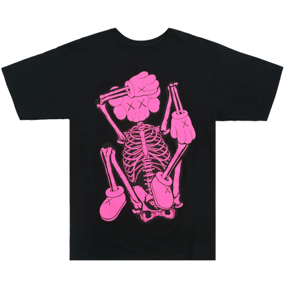 KAWS Skeleton New Fiction Bone Tee 'Black' — XXS — Front View
