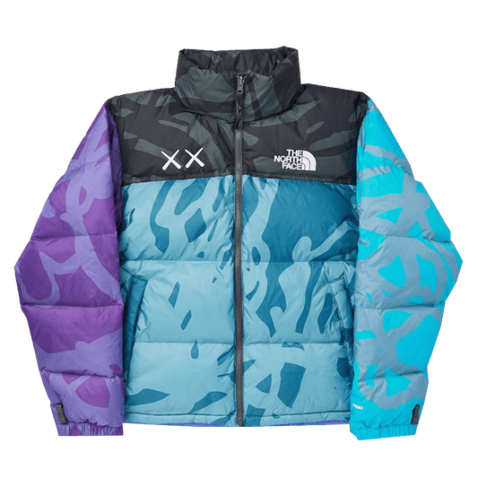 The North Face x KAWS Retro 1996 Nuptse Jacket 'Monterey Blue' — XXS — Front View