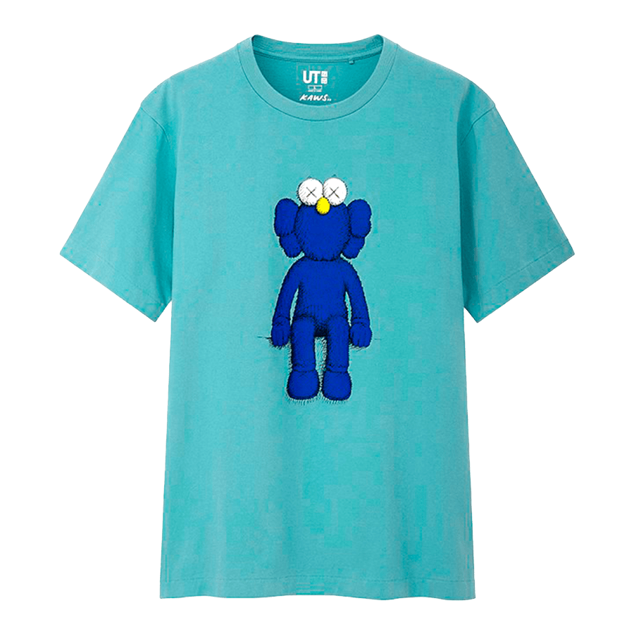 KAWS x Uniqlo Blue BFF Tee — XXS — Front View