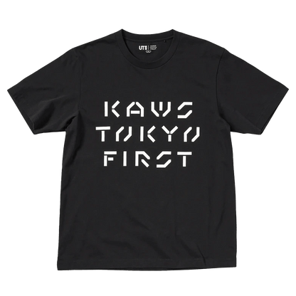 KAWS x Uniqlo Tokyo First Tee (Asia Sizing) Black — XXS — Front View