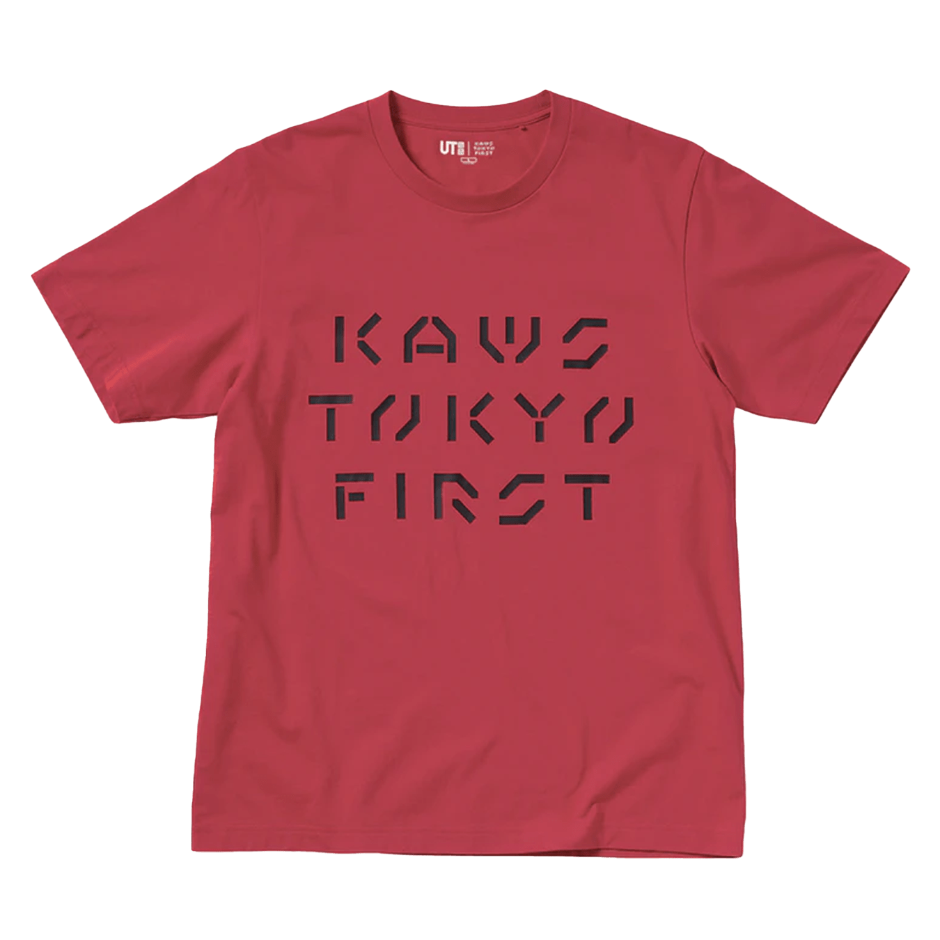 KAWS x Uniqlo Tokyo First Tee (Asia Sizing) Red — XXS — Front View