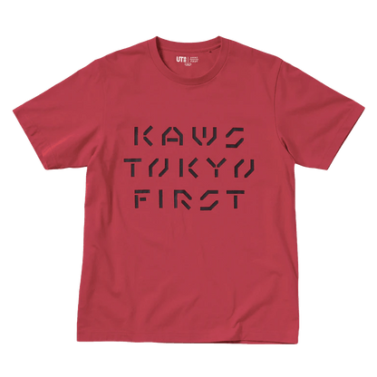 KAWS x Uniqlo Tokyo First Tee (Asia Sizing) Red — XXS — Front View