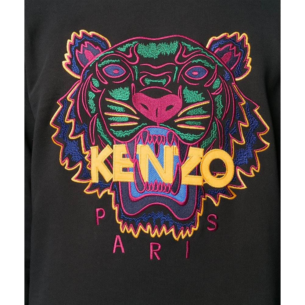 Kenzo Embroidered Tiger Sweatshirt "Black" — XXS — Detail View