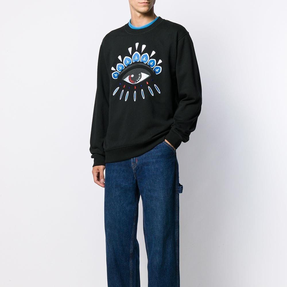 Kenzo Eye Sweatshirt 'Black' — XXS — Lifestyle View