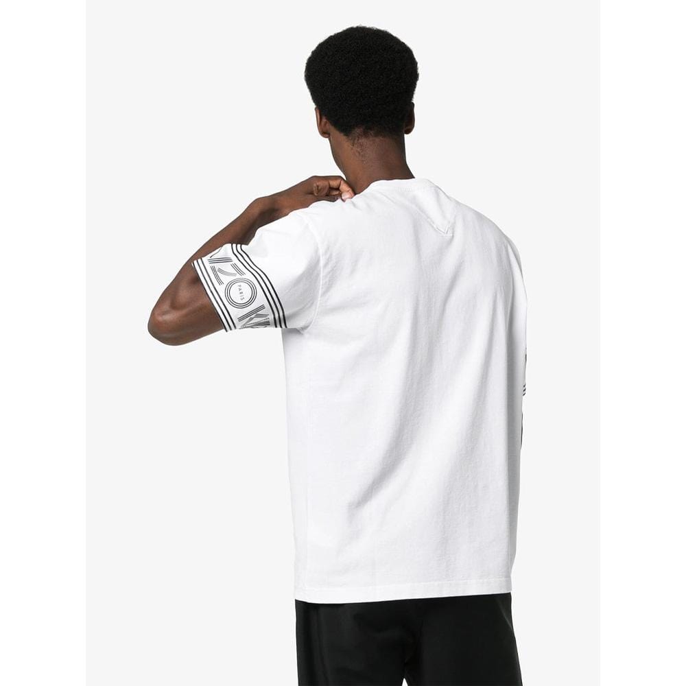 Kenzo Logo Trimmed T-Shirt "White" — XXS — Detail View
