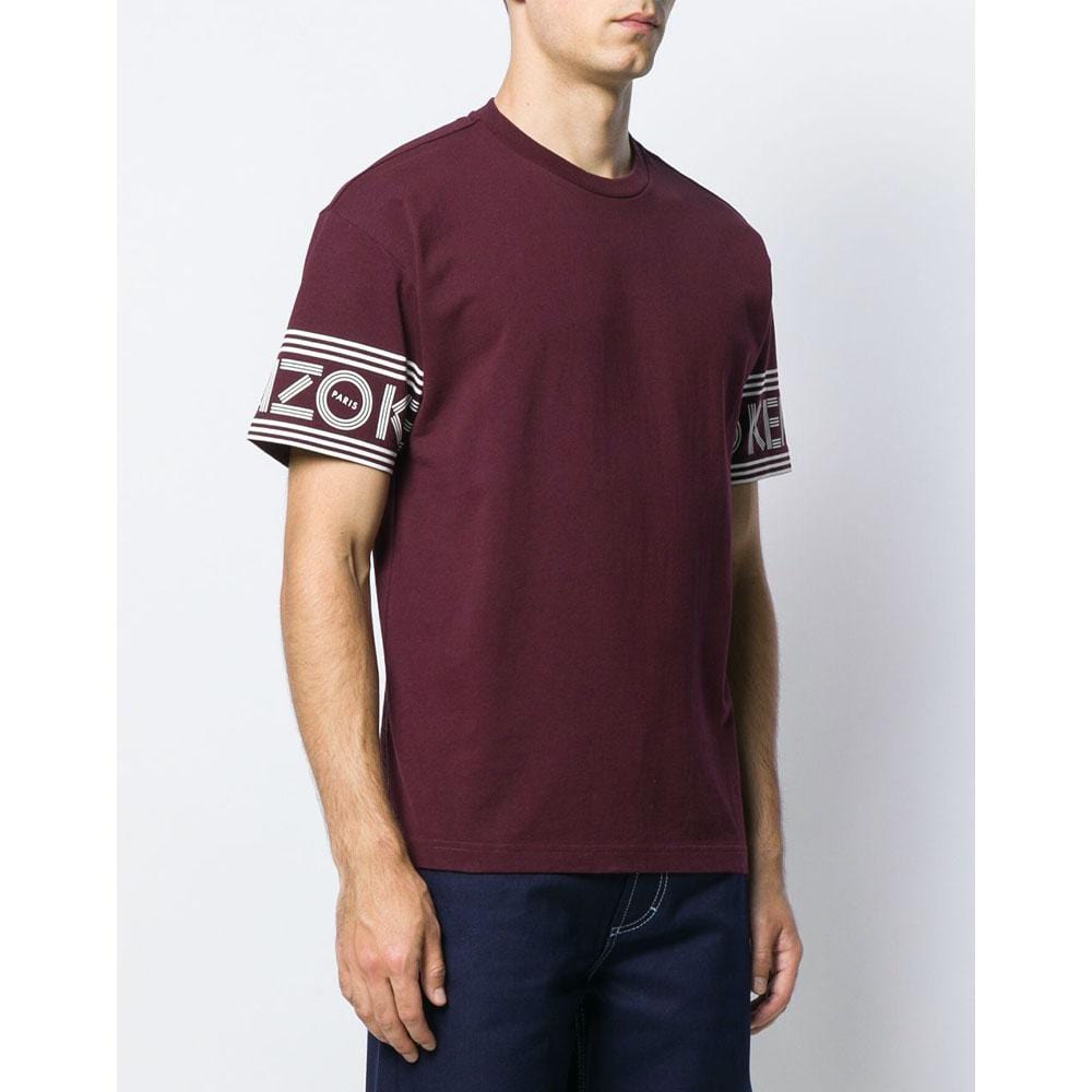 Kenzo Striped Logo T-Shirt "Red" — XXS — Side View