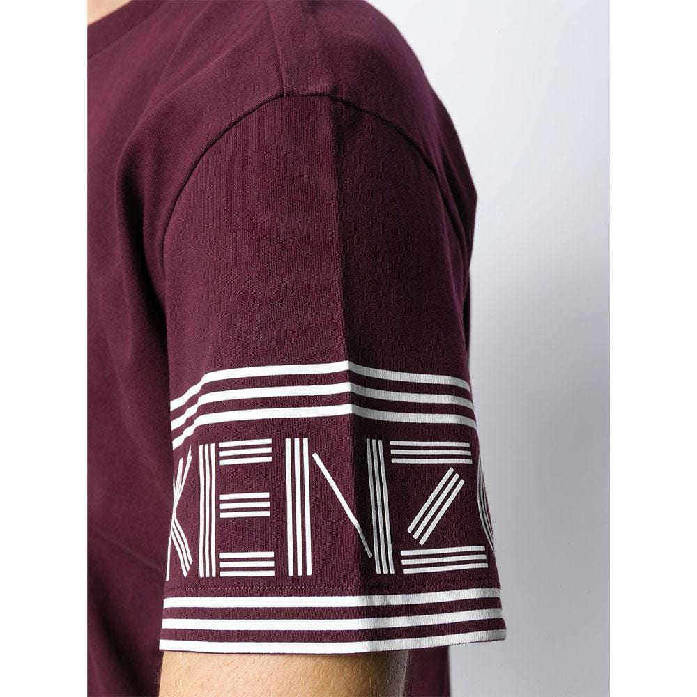 Kenzo Striped Logo T-Shirt "Red" — XXS — Lifestyle View
